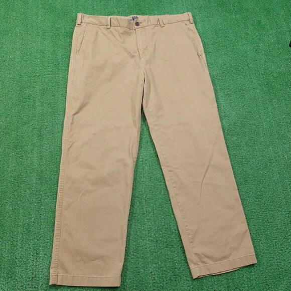GH BASS & CO WILTON CHINO PANTS KHAKI TAN MENS SIZE 38X32 - Picture 1 of 9